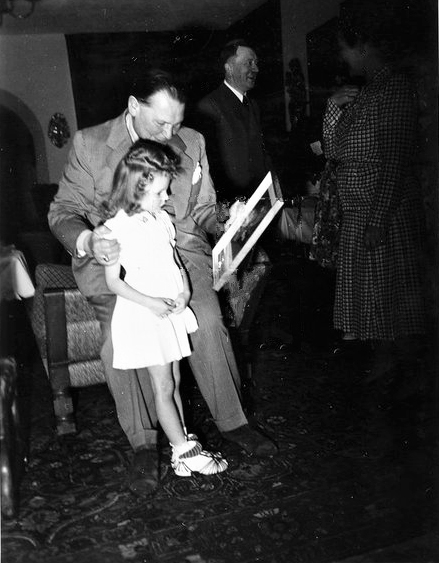 Adolf Hitler during a visit to the Göring's house on the Obersalzberg, on the occasion of Edda Göring's 6th birthday